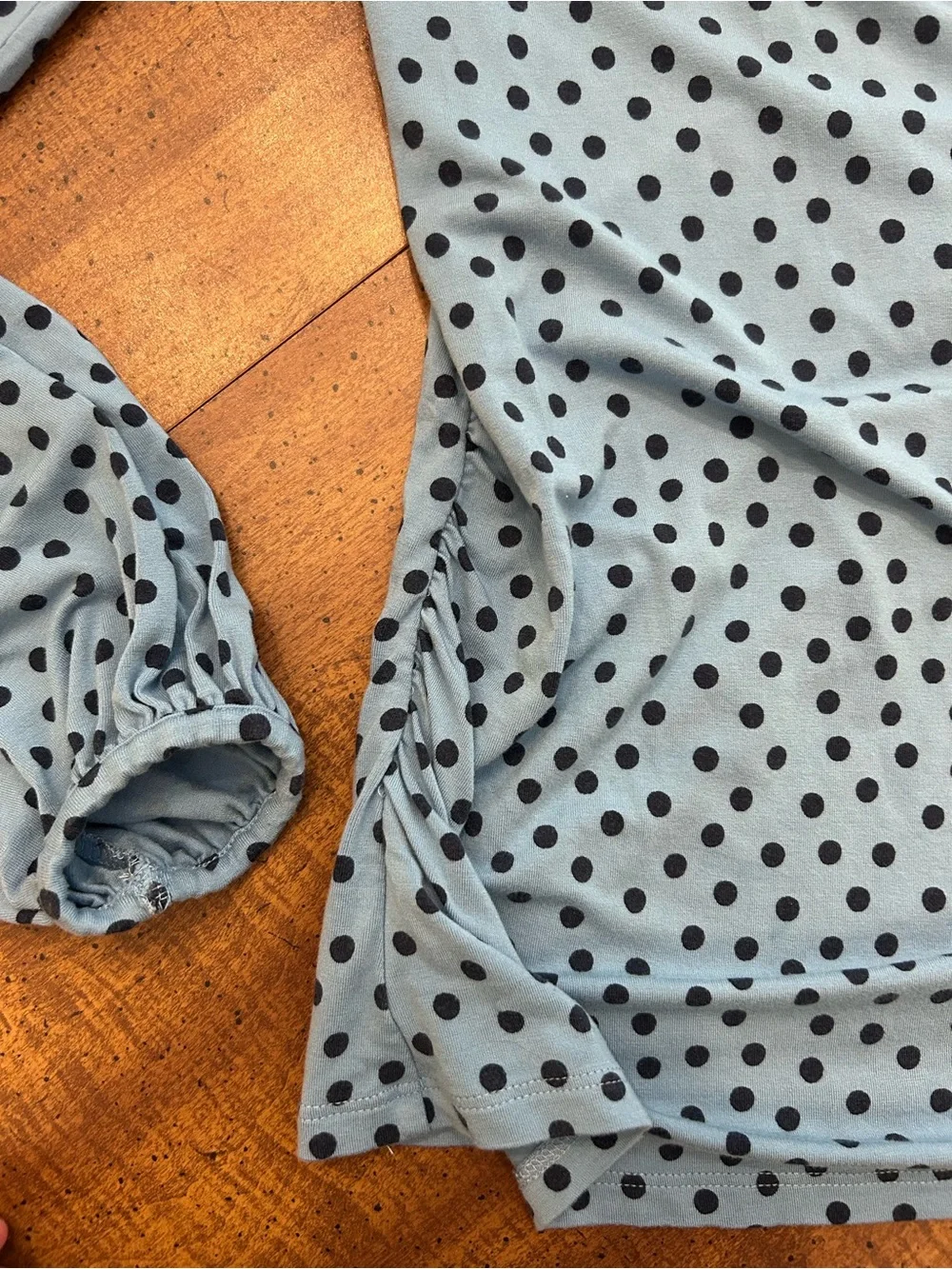 Boden Elodie Faux Wrap Top Long Sleeve Polkadot Womens Size 8